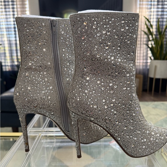 Aqua Rhinestone Booties - Picture 2 of 9